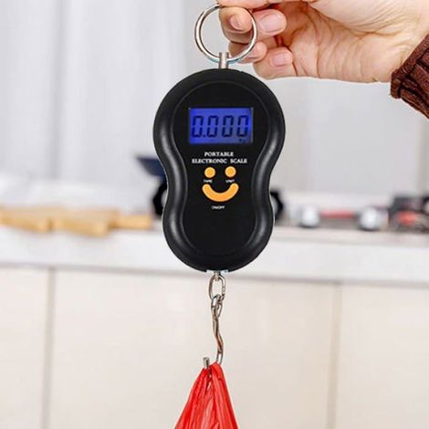Balance Bagage Balance De Pêche Balance Suspendue Balance Peson Electronique Maximum 50 Kg, Noir (1/4)
