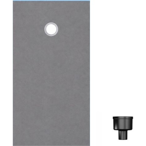 Wedi – Receveur de douche à carreler 160 x 100 cm – Écoulement excentré – Bonde verticale incluse – 100% étanche – Installation facile