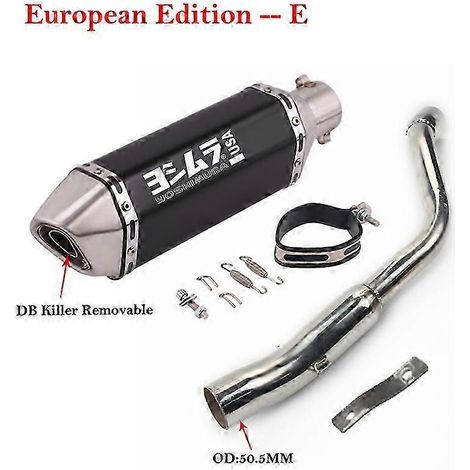 Sistema Completo De Escape Para Motocicleta, Silenciador De Tubo De Enlace Medio Modificado, Extrable, Db Killer, Para Honda Cb600f Hornet 600, Cb600( European Edition-E) (1/5)