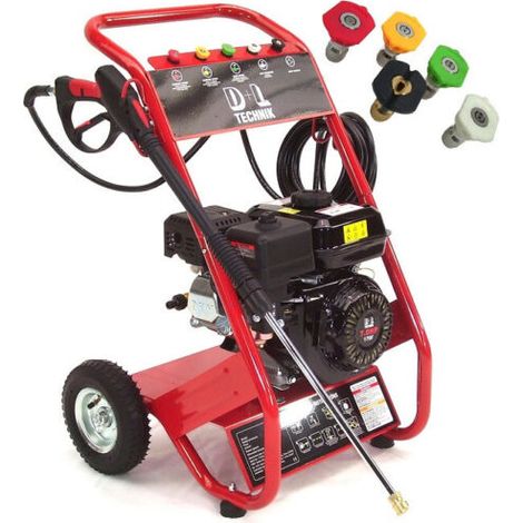 Benzin Hochdruckreiniger 170 bar 7PS Benzinmotor Dampfstrahler 8m 5 Düsen 56028 (1/5)