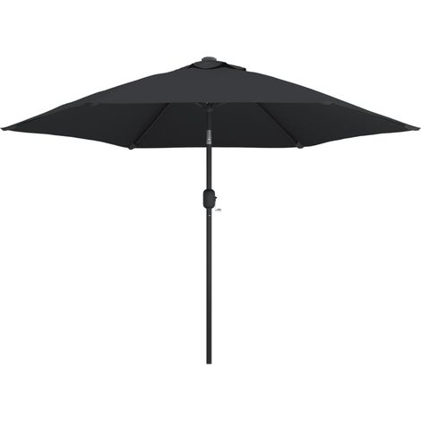 Sonnenschirm mit Metall-Mast 300 cm Schwarz vidaXL