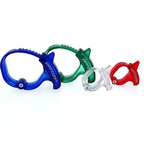 4 Organizadores de cables Easy Cuff. 2 medianos y 2 pequeños transparentes (1/3)