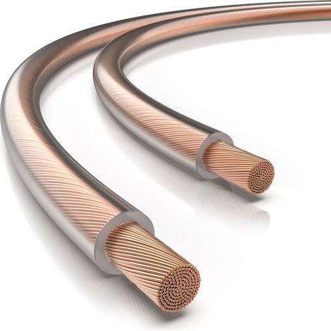 Primewire Lautsprecherkabel - OFC - 2 x 2,5 mm² Boxenkabel - Polaritätskennzeichnung - 15m