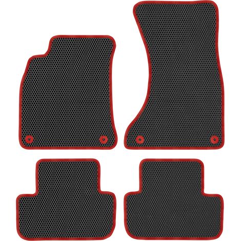 Alfombrillas exclusivas para Audi A4 B8 de 2007 a 2015 - EVA con diseño de panal de abeja en color negro. (1/5)