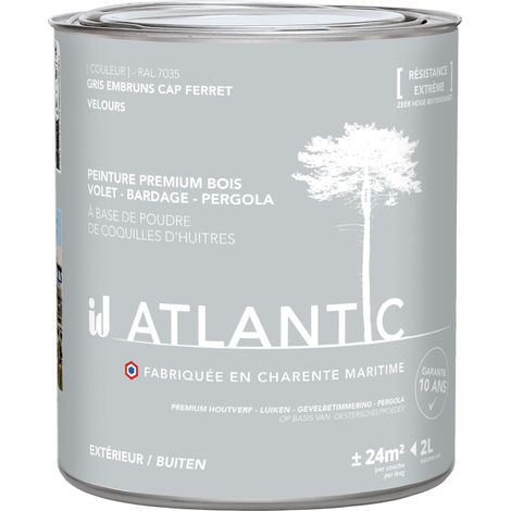 Peinture bois extérieurs - RAL 7035 Gris embruns Cap Ferret - 2L - ATLANTIC (1/3)