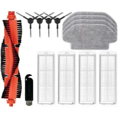 14 pièces pour aspirateur robot Xiaomi Mi Mop 2S / Mop P / Mop Pro / XMSTJQR2S / STYTJ02YM : brosse principale, filtre et serpillière. (1/5)