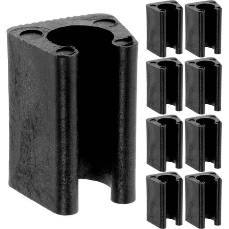 Patins de pieds chaise en plastique noir (1/5)