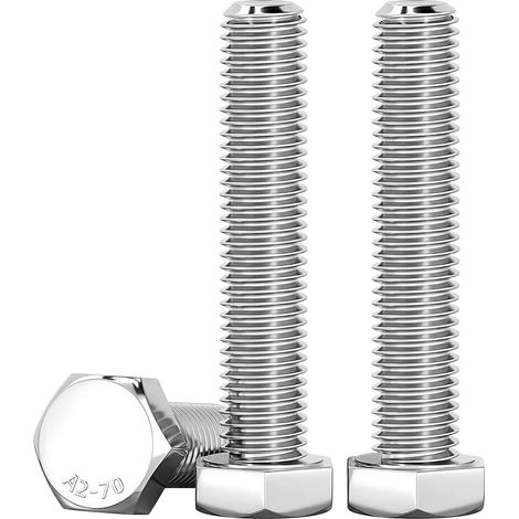 10 Pièces Boulons Hexagonaux M10 X 60mm Argent Acier Inoxydable A2 V2A Résistance Boulon à Tête Hexagonale DIN 933 Vis Inox Pour Automobile Et Machinerie (1/5)
