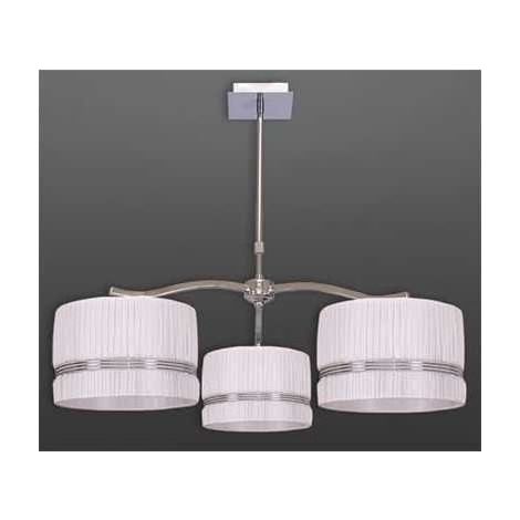 Lámpara de techo jaqueline 3xe27 al.reg.xd.80cm marfil/cromo