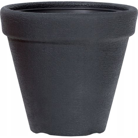Klassischer runder Blumentopf DBC46  Anthrazit