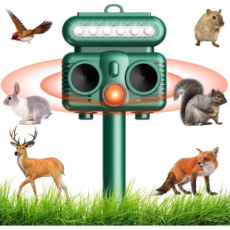 Répulsif Solaire Ultrasonique Extérieur Haute Puissance – Anti-Rongeurs, Chiens, Oiseaux (1/5)