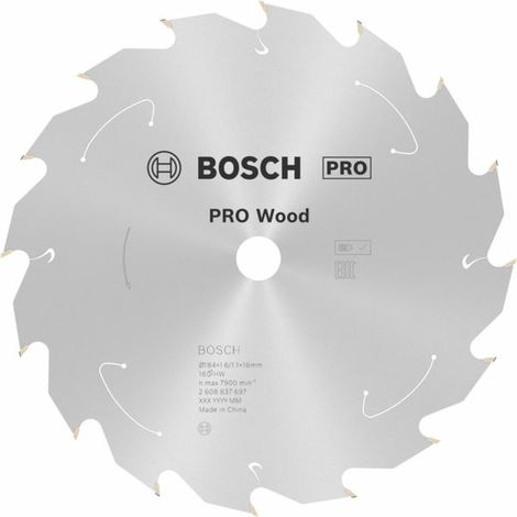 Bosch PRO Wood cordless Blatt für Kreissägen 184 x 1,6 x 16 mm - 2608837697 (1/5)