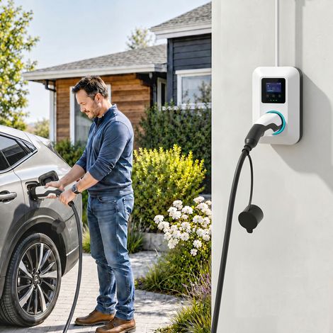Câble Recharge Voiture Électrique Type 2 22kW Triphasé, Mode 3, Portable, Robuste (1/5)