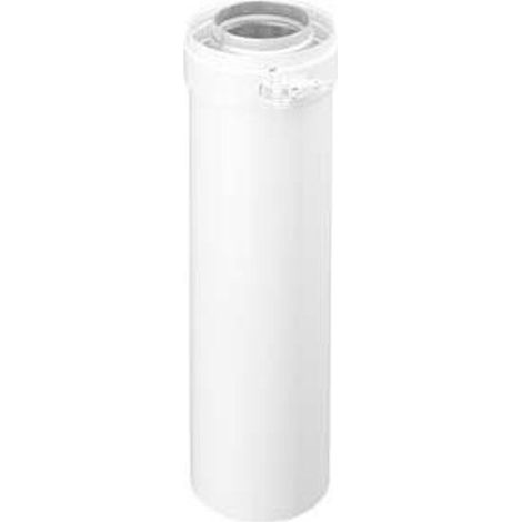 Burgerhout extension concentrique sous toiture hr 80 125 l 1000mm avec collier de serrage blanc (1/4)