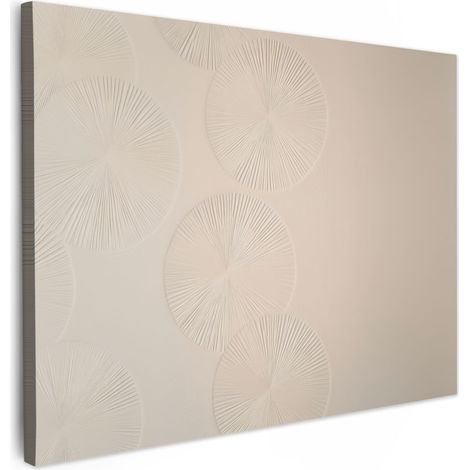 TABLEAU SUR TOILE Japandi - Beige - Moderne Décoration Murale 40x30 cm