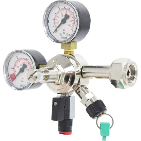 Reducteur de pression, régulateur de pression, détendeur - CO2, pour AFG 7bar, 1 ligne, Pas de vis: John Guest 8 mm