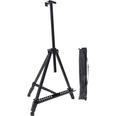 Chevalet de table ajustable en fer pliable, structure triangulaire stable pour peinture et exposition, support de sol réglable (1/5)