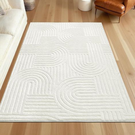 Tapis de sol doux, confortable et moelleux à motif arqué, 80120 cm, antidérapant et lavable.