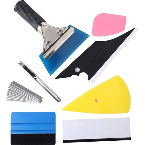 MINKUROW, 8 Uds., Película Protectora De Vidrio Para Coche, Herramientas De Instalación De Matriz De Revestimiento Para Coche Con Kit De Pistola De Calor De Doble Temperatura, Juego Original (1/5)