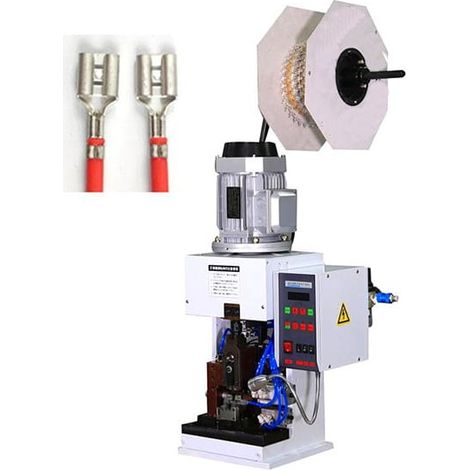 Macchina automatica per la spelatura e l'aggraffatura dei terminali con nastratura verticale sezione 24-16 AWG (1/3)
