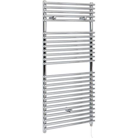 Hudson Reed Arno - Sèche-Serviettes Design Électrique Moderne - Chromé - 119 cm x 45 cm