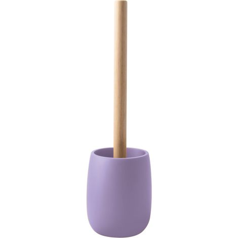 Brosse wc avec support Polyresine & bois SVEN Lavande mat Spirella