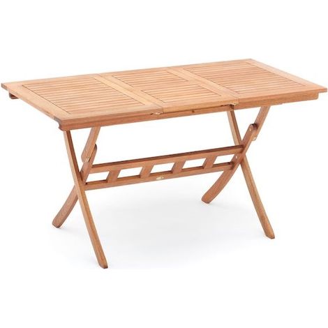 Tavolo pieghevole in legno di eucalypto allungabile 100/140x70 cm ciliegio (1/2)