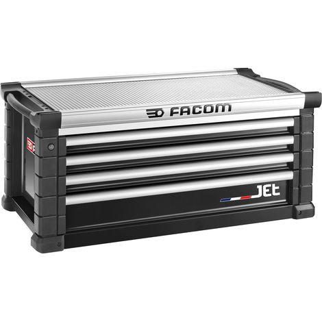 Facom – Servante d'atelier roulante 4 tiroirs – Charge utile 105 kg – Dimensions tiroirs 948 x 421 x 60/130 mm – Surface de travail 100 litres