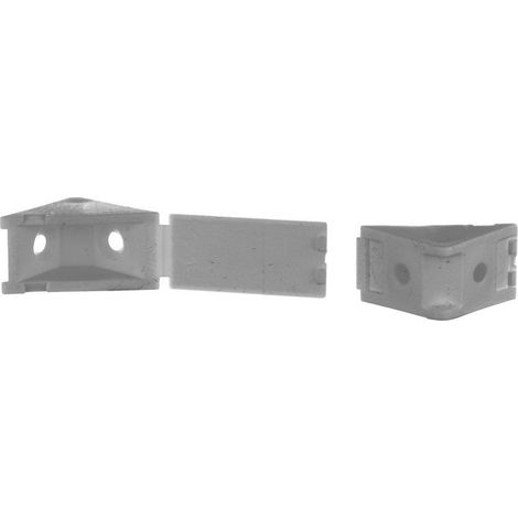 8 Taquets D'Assemblage Gris Aluminium, L.1.5 X L.3 Cm