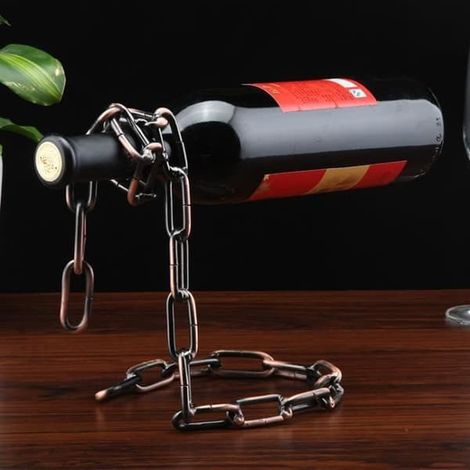 Chaîne magique créative en forme de porte-bouteille de vin rouge (1/3)