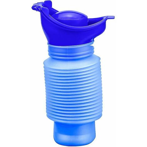 urinoir Portable 750 Ml, Urinoir Rtractable Enfants Et Adultes Pour Camping Voyage Extrieur Et Voiture-bleu Macaron