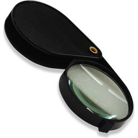 TrAdE Shop Traesio - Lente Ingrandimento Tascabile In Vetro 50 Mm Orologio Nero Tasca Riparazioni -