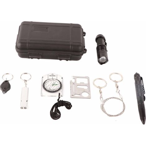 Kit de survie extérieur multifonction SOS pour voyage, équipement d'urgence sans silex pour terrain (1/5)
