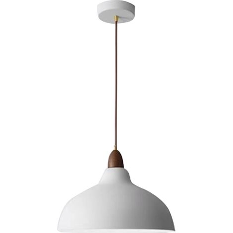 Lustre Suspendu Moderne Style Japonais Fer Blanc Lumière Plafond Suspension pour Cuisine Bar Bureau Salle à Manger 35x19cm avec Accès Installation Japonaise