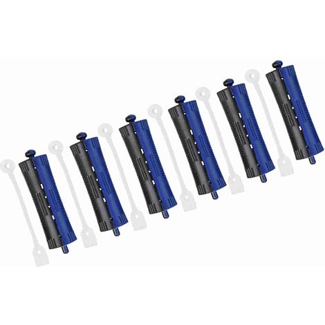 Lot de 6 bigoudis chauffants pour permanente, pinces à cheveux, outil de coiffure avec élastique 3 (1/5)