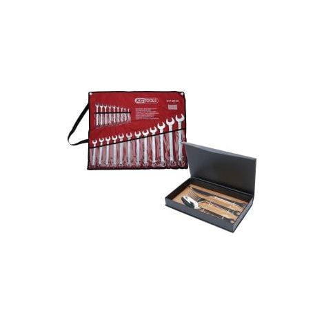 KS TOOLS Ringmaulschlüssel-Satz abgewinkelt 21tlg. 6 - 32 mm + GRATIS Besteck-Set 3tlg. (1/5)