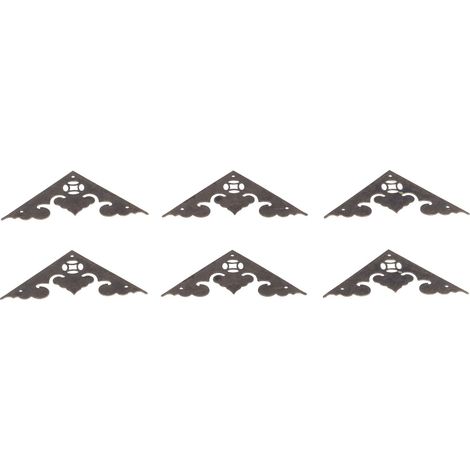 10 lots/à vendre de protections d'angle plates de style ancien, de protections d'angle en tôle, de protections d'angle pour boîtes en bois, d'équerres décoratives, de protections d'angle pour tables,  (1/5)