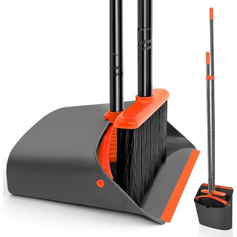 JEHONN Besen Kehrschaufel Set Langem Stiel 137 cm Kehrbesen Aufrecht Schaufel (1/5)