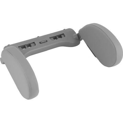 Appui-tête de siège auto confortable en cuir PU, oreiller latéral pour la tête et la nuque, soutien pour le sommeil en voyage pour enfants et personnes âgées - Gris (1/5)