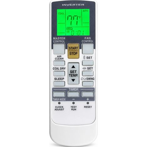 Telecomando per climatizzatore compatibile con Fujitsu AR-RY12, schermo retroilluminato (1/5)