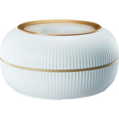 Poubelle ronde en plastique pratique avec couvercle, mini poubelle simple, petite poubelle de 3 litres pour la maison ou le bureau, robuste. (1/2)