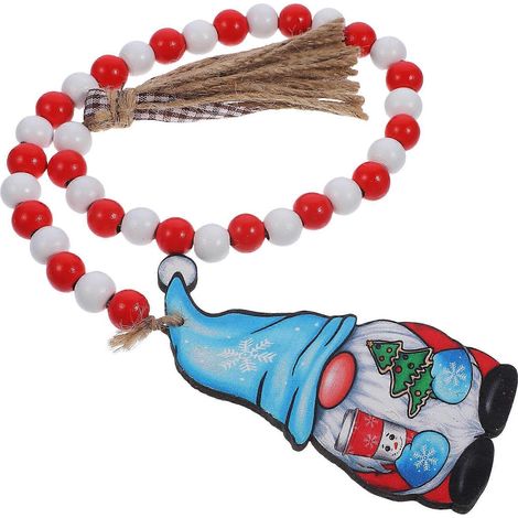 Couronne de perles en bois pour décoration de Noël (5 pièces) (1/5)