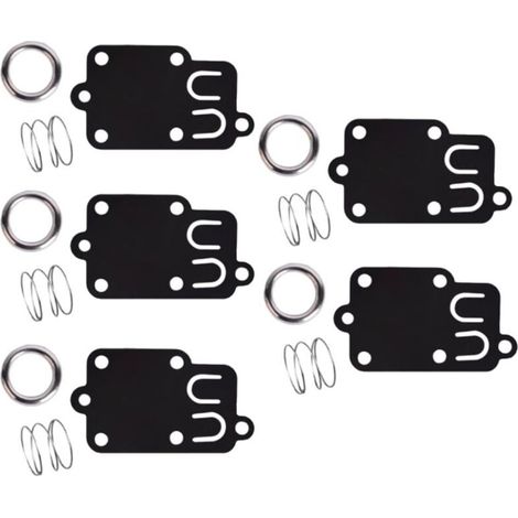 Joint De Diaphragme Carburateur - Kit 5 Pièces - Pour Moteurs Briggs Stratton 2 À 5 Ch - Compatible Références 270026 272538 221377 272637 4157 4168 5021 690766 - Capuchon Ressort Inclus (1/5)