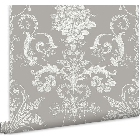 Laura Ashley Josette Steel Vliestapete - 10mx52cm