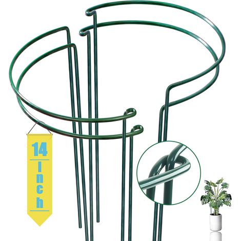Bardusch-Tuteurs pour sansevierias - Cage de support robuste pour hortensias, anneaux de support en forme de croissant pour plantes d'intérieur en pot (1/5)