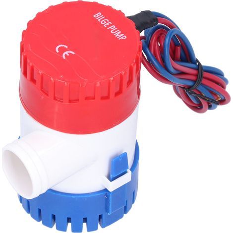 Pompe de cale DC interrupteur semi-automatique petite pompe submersible électrique pour vidange fournir de l'alimentation(24V 350GPH) (1/4)