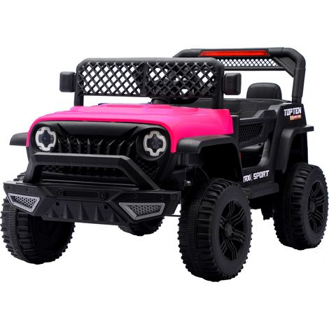 Voiture électrique enfant 12V télécommandée, voiture à batterie enfant avec mode manuel, Bluetooth, LED et fonction balançoire, 3-6 ans (1/5)