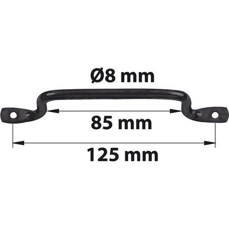 Poignée Fil L. 140 Mm Afbat Acier Noir Mat (1/4)