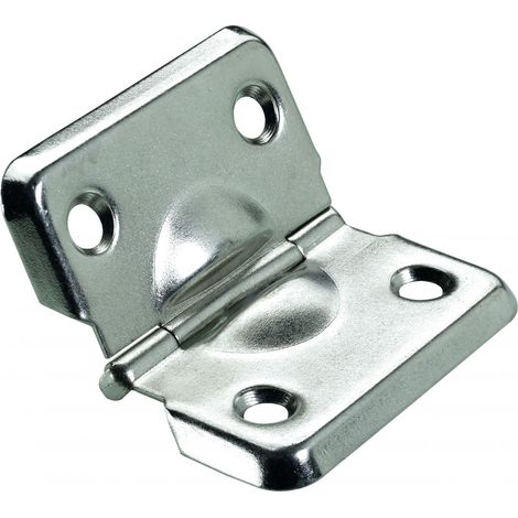 Hettich Schatullenscharnier Stahl, vernickelt, 40 x 45 mm, 1 Stück Klappscharnier