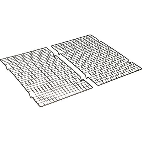 Grille de refroidissement en acier au carbone, 2 pièces, grille de cuisson tétragonale à chaleur uniforme, support de four pour rôtissage et séchage (1/5)